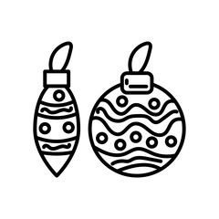 Ornaments Outline Icon, Vector illustration