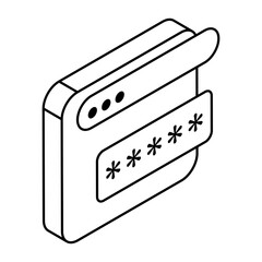 Premium design icon of web password 