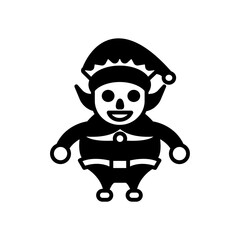 Santa Helper Glyph Icon, Vector illustration