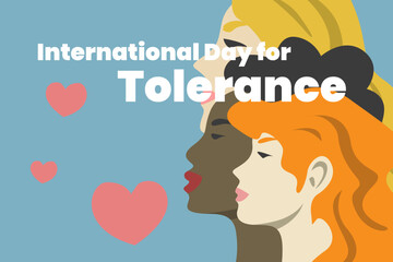 nternational day for tolerance day poster illustration