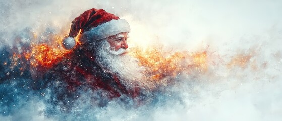 Obraz premium Spirit of Christmas with Mythical Claus Character