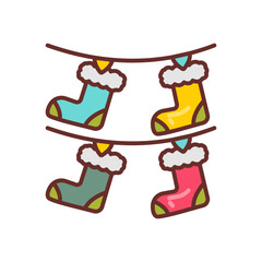 Stocking Filled Icons , Vector illustration