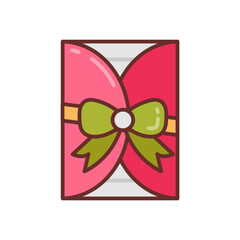 Invitation Card Filled Icons , Vector illustration