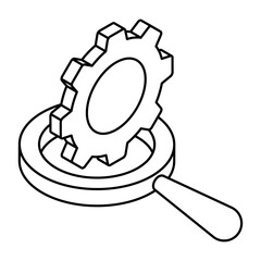 Premium design icon of search setting