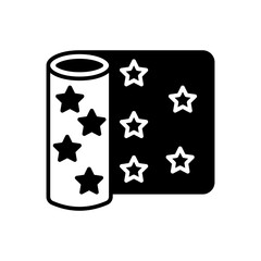 Wrapping Paper Glyph Icon, Vector illustration