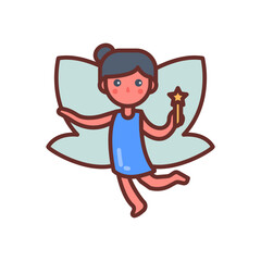 Fairy Filled Icons , Vector illustration