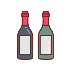 Wine Filled Icons , Vector illustration