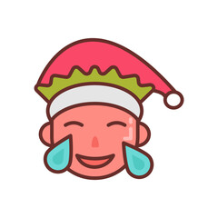 Christmas Laughter Filled Icons , Vector illustration