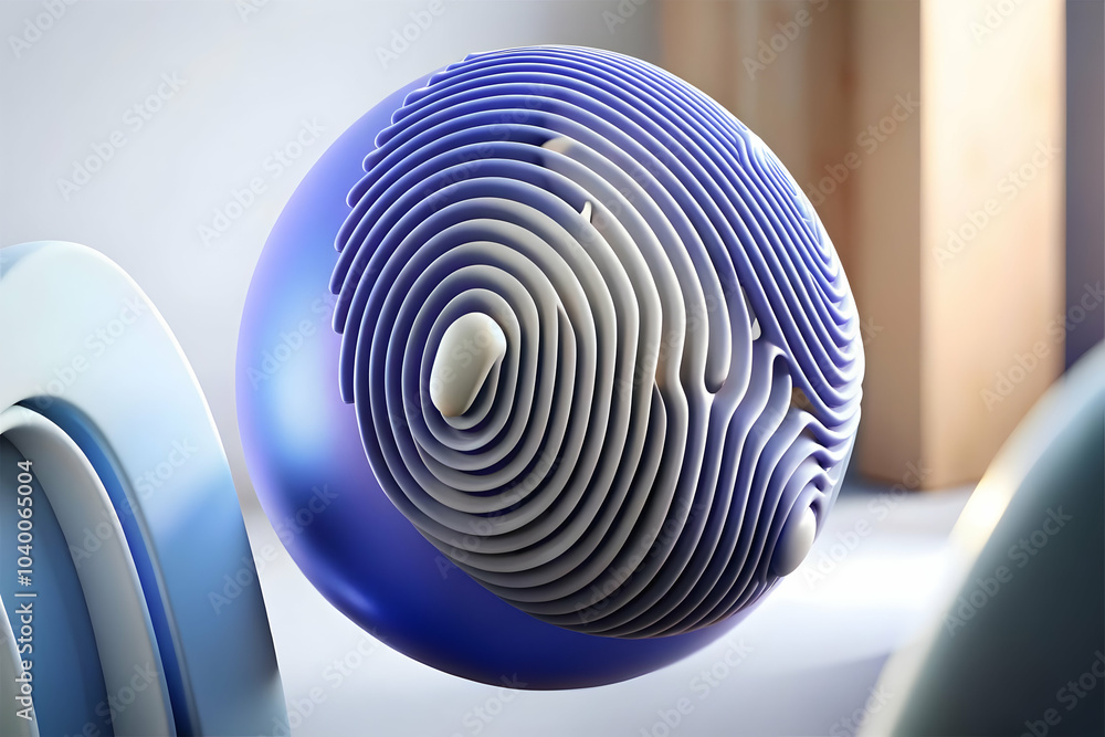 Poster digital fingerprint blurred background ai security business concept symbolizing enhanced protection 