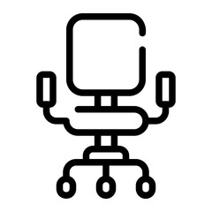 desk chair line icon