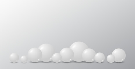 3D Geometric Circle Shape On Gray Background. Abstract Business Banner. Technology Wallpaper. Vector Illustration. Futuristic. Minimal