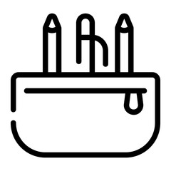 Obraz premium pencil case line icon