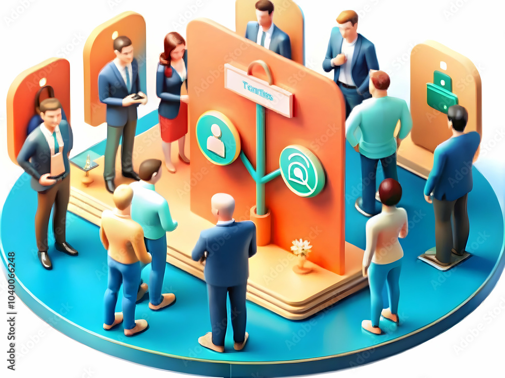 Poster entrepreneurs networking tech conference smart badges instant data exchange global connectivity busi
