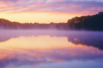 Obraz premium sunrise over the river