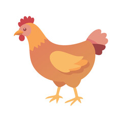 Realistic Colorful Hen Vector Art Illustration, Premium Solid Color Hen Design with Vibrant Feathers, Cock Vector Art, Artistic and High-Quality Animal Vector Graphic, Adobe Illustrator Artwork