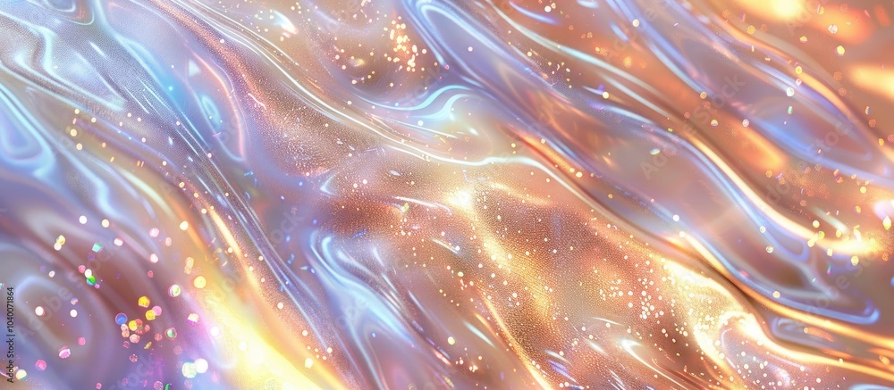 Poster mother of pearl streaks with sequins creating an abstract background texture for a copy space image