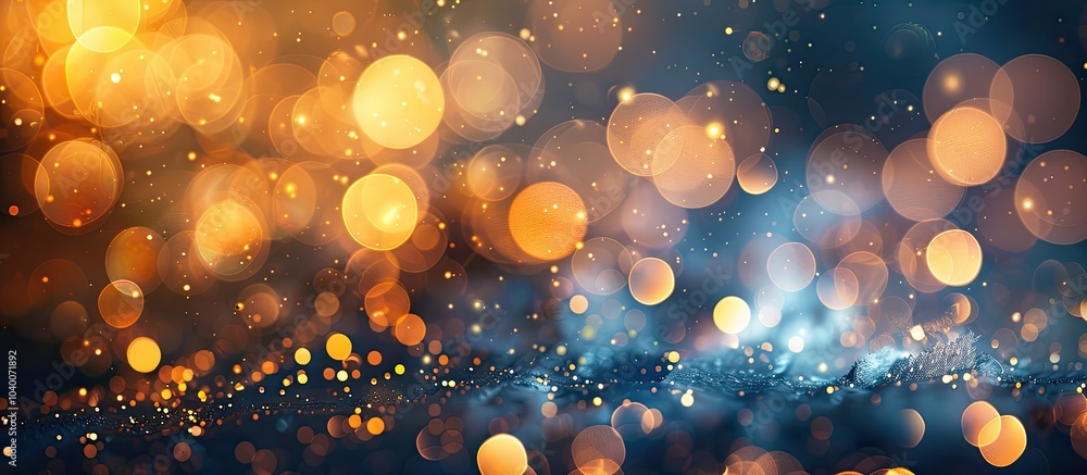 Aufkleber golden lights creating a bokeh background providing generous copy space image
