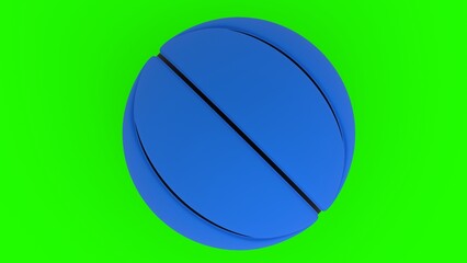 Basketball with green background