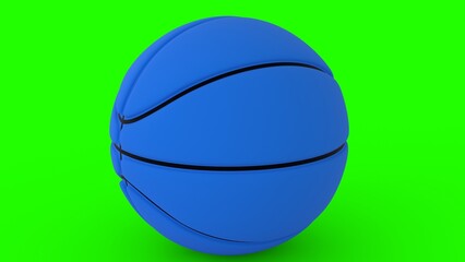 Basketball with green background