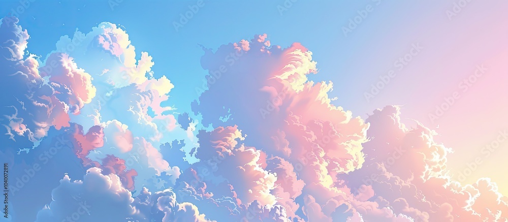 Poster daytime sky with clouds and copy space image