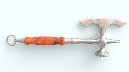 butcher poleaxe with white background