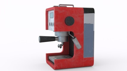 coffee machine with white background