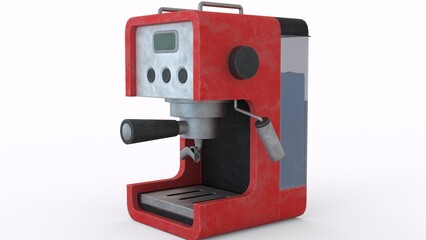 coffee machine with white background