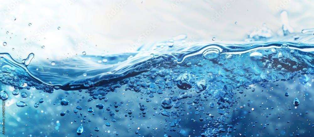 Aufkleber abstract blue background with transparent clear water texture perfect for any design with copy space