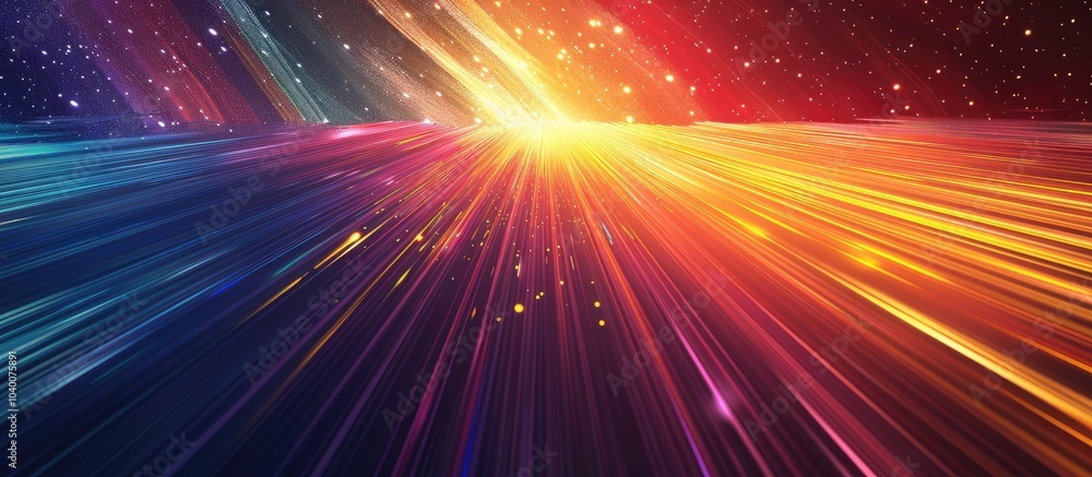 Poster colorful beam lines background with copy space image zooming