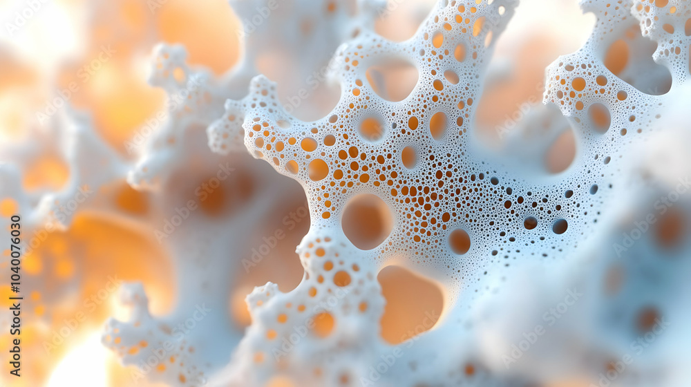 Poster 3d fractal market ecosystem concept close-up evolving branching pattern each branch represents marke