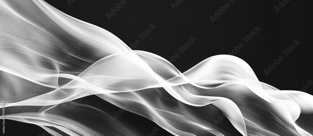 Poster monochrome abstract waves backdrop with a close up view suitable as a banner wallpaper or in web des