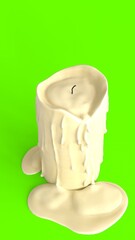 candle with green background