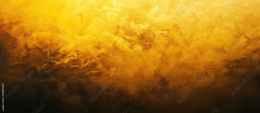 Poster abstract background with a gradient of dark yellow color grainy texture and noise effect ideal for c
