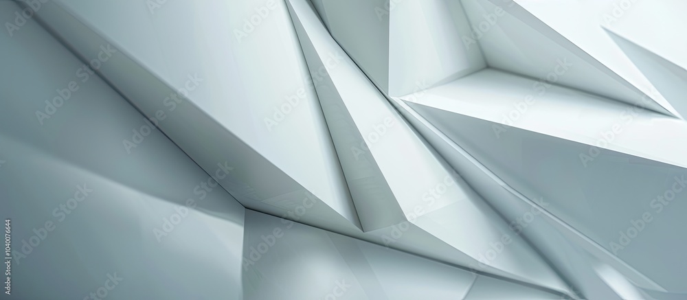 Poster abstract white geometric texture background with modern line border featuring copy space image