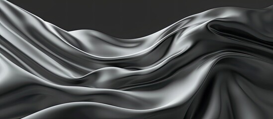Obraz premium Monochrome abstract waves backdrop with a close up view suitable as a banner wallpaper or in web design featuring a copy space image