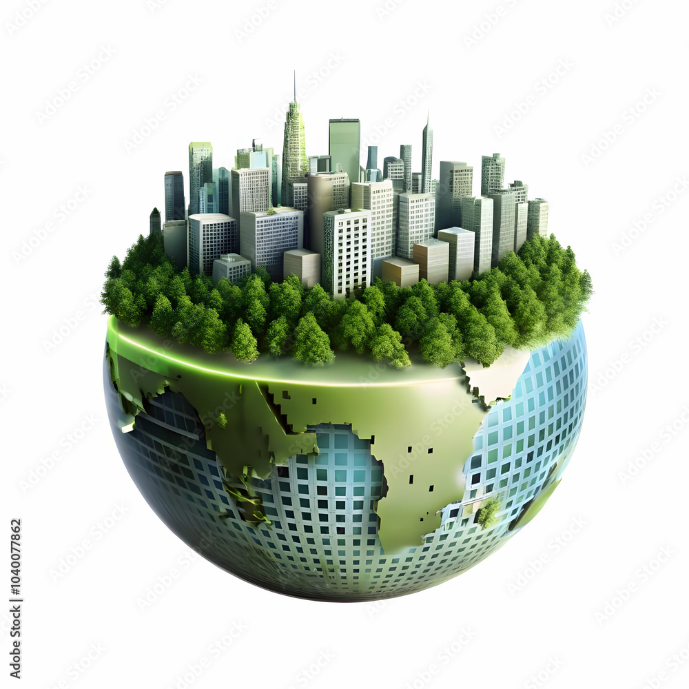 Poster abstract globe binary code city background digital connectivity smart cities concept photo stock ima
