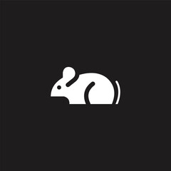 cute small mice, rat or mouse logo vector illustration, minimalist, flat modern logo