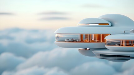 Futuristic architectural design with minimalist modular 3D illustrated components  Precise geometric shapes clean lines and a contemporary innovative aesthetic create a striking