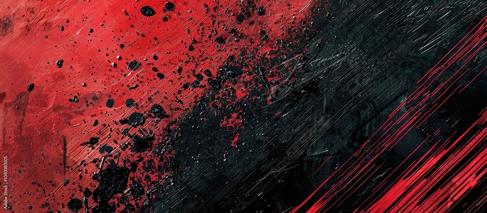 Poster abstract background featuring red and black color gradient with a grainy texture effect perfect for 