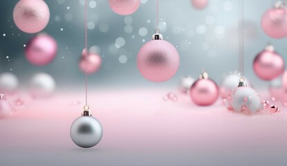 Obraz premium christmas background with baubles