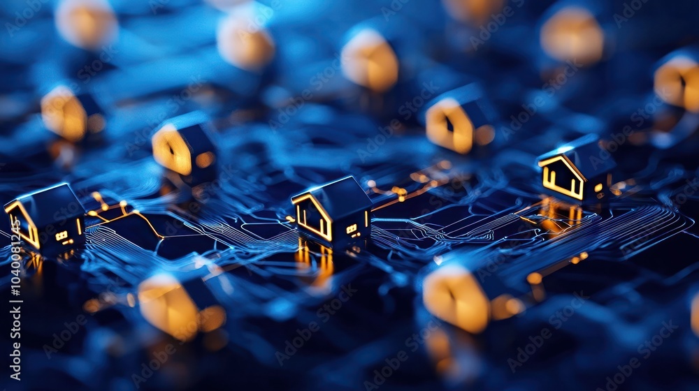 Poster exploring the intersection of smart homes and technology through digital connectivity and innovation