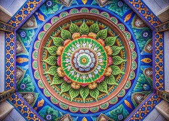 Mandala Graphical Pattern Design: Intricate Symmetry for Mindfulness and Relaxation