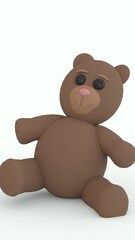 teddy bear toy with white background