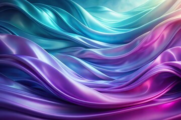 Obraz premium Mesmerizing silky canvas with flowing waves of amethyst purples and cerulean blues capturing tranquility and elegance