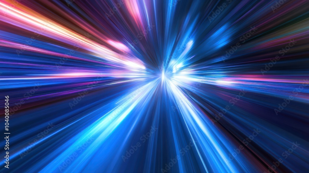 Poster technology screen with abstract high speed technology pov motion blur
