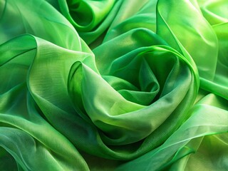 Obraz premium Elegant Green Organza Fabric for Stunning Backgrounds