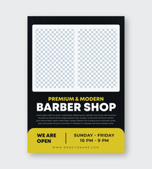 Customizable Barbershop Poster Template, High-Quality Barbershop Promotional Poster, Barbershop Discount Poster Design, Professional Barbershop Advertisement Poster