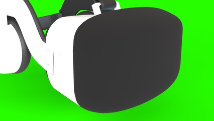 virtual reality box with green background