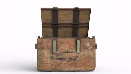 wooden box car white background