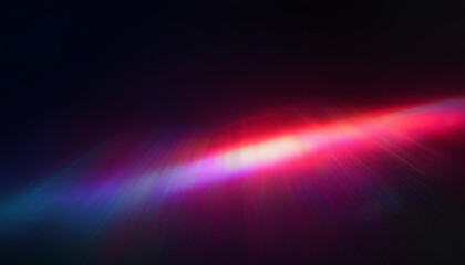 Neon blur glow. Pearl pink Luminous bright red radiance soft texture on dark black abstract empty space background. Color light overlay. Copy space.